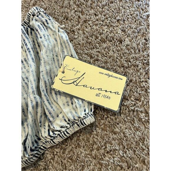 Vintage Havana Women's Striped Smocked Bandeau Top Multicolor Size M - Picture 4 of 8